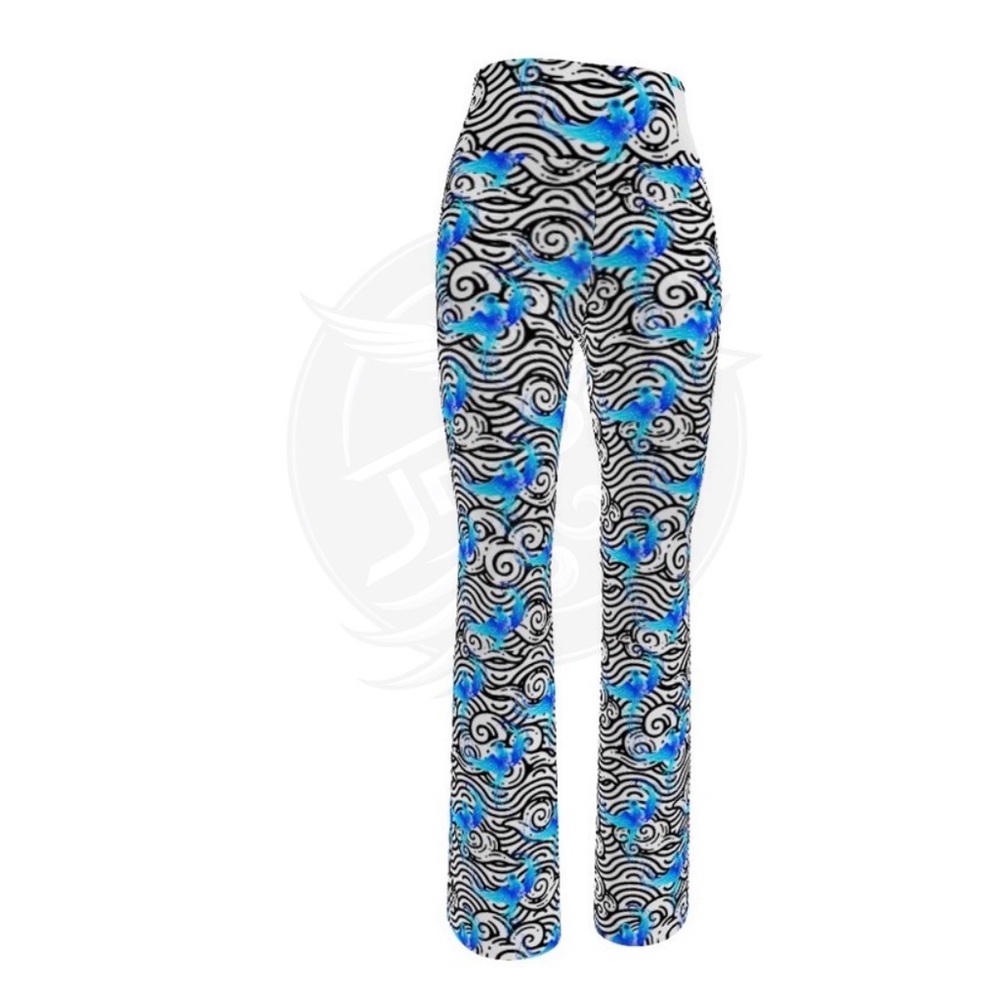 NEW Women's high waisted Flared Pants/ Yoga.  Water & Phoenix. Softest Fabric!